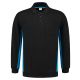 Tricorp Polosweater Bicolor Borstzak Zwart/Turquoise