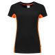 Tricorp T-Shirt Bicolor Dames Zwart/Oranje