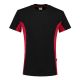 Tricorp T-Shirt Bicolor Borstzak Zwart/Rood